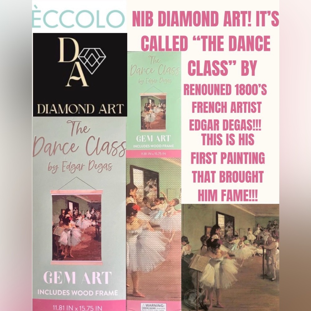 NIB DIAMOND ART KIT! MUSEUM PAINTINGS BY RENOWNED 1800’S FRENCH 🩰 ARTIST. 5 ⭐️’S